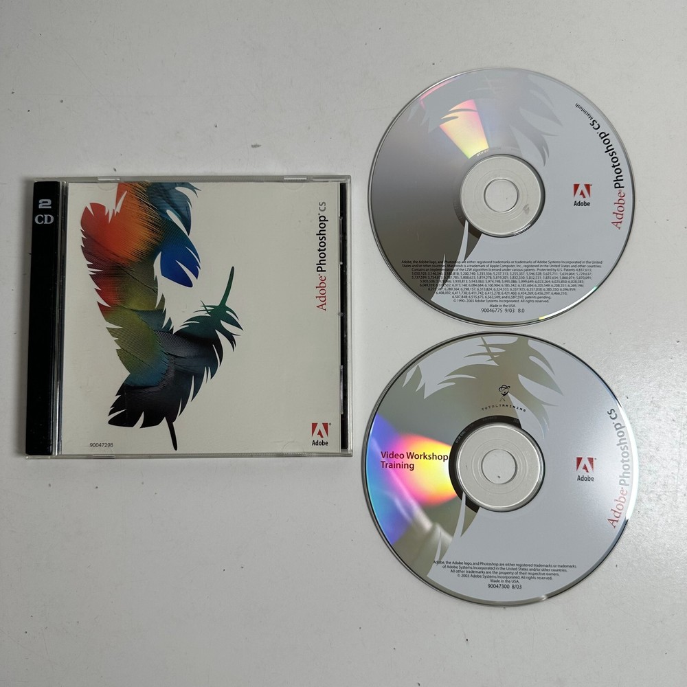 Adobe Photoshop Graphics Editing CS Macintosh - CS1 MAC Install Software CD