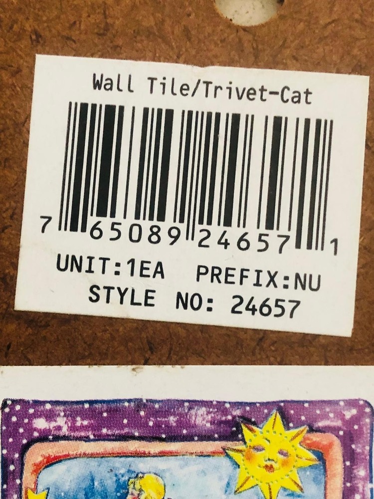 DIANE ARTWARE Wall Tile / Trivet "Cat" 6x6