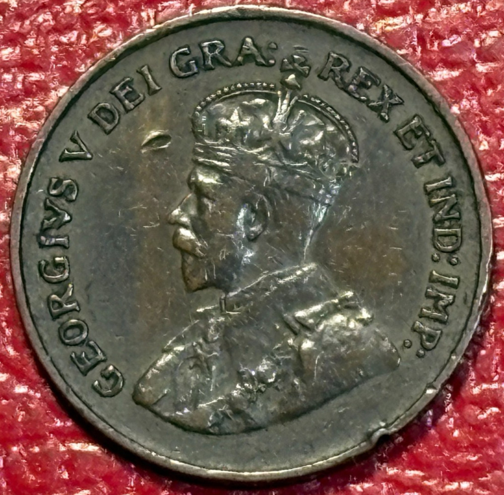 FINE 1920 CANADA SMALL ONE 1 CENT COIN-DEC022
