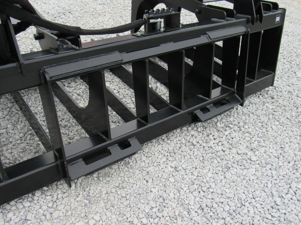 80" Heavy Duty Root Rake Grapple Bucket Attachment Fits Skid Steer Loader