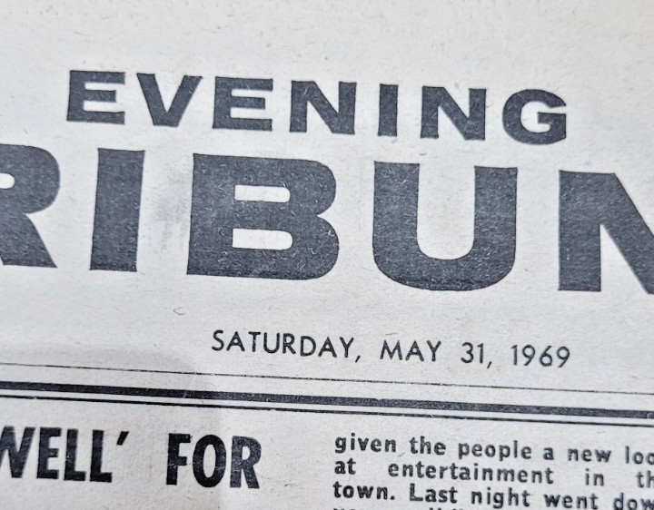 2 EVENING TRIBUNE NEWSPAPERS