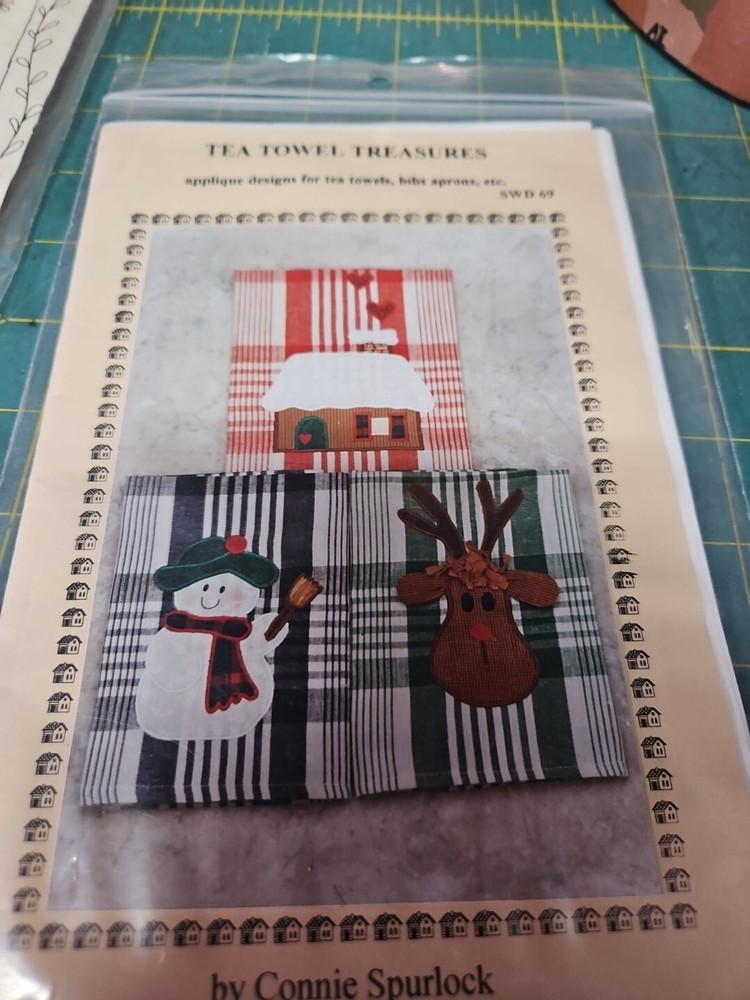 Tea Towel Treasures Pattern / Making Kit by Connie Spurlock - NEW