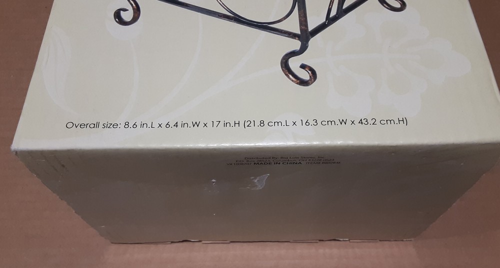Leaf Design 5 Bottle Wine Rack Unbranded NEW in Box Never Opened