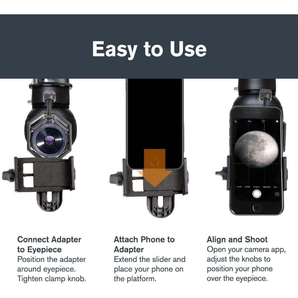 Celestron Universal Smartphone Adapter Telescope Binocular Spotting Scope Mount