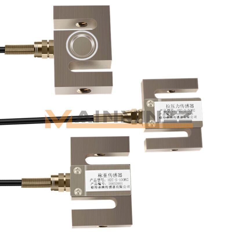 1x Load Cell Force Measuring Pull and Pess S-type Pressure Sensor with Indicator