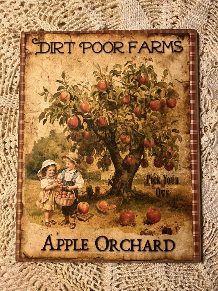 Apples Orchard Farm, Handcrafted Plaque / Sign