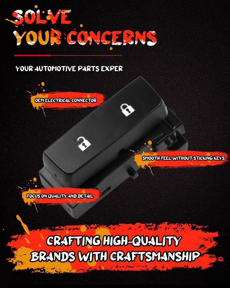 Door Lock Switch Control Switch Replacement fit for Silverado 1500 2500HD 2008-2