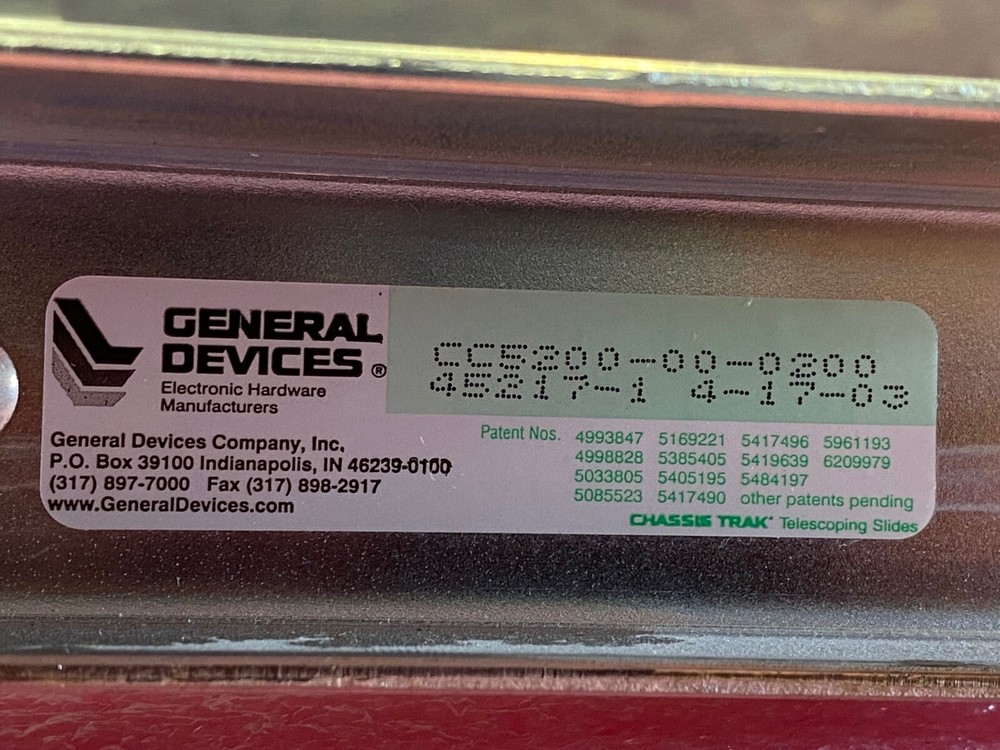 GENERAL DEVICES CC5200-00-0200 HEAVY DUTY SLIDES