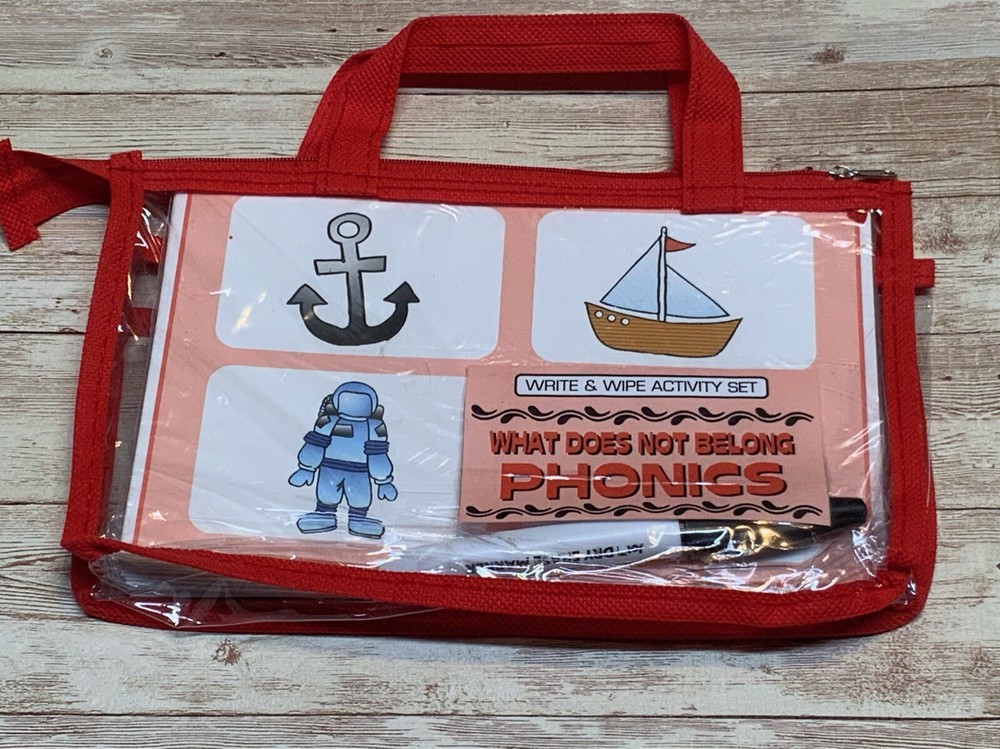 Write & Wipe Activity Set - What Does Not Belong Phonics - Learning Center