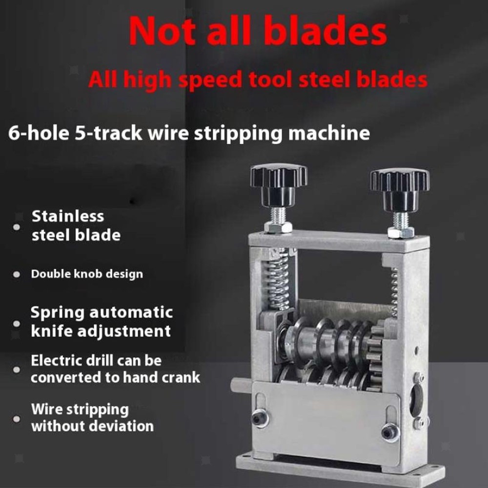 Manual Wire Stripping Machine Sturdy with 6 Channels Cable Stripping Tool