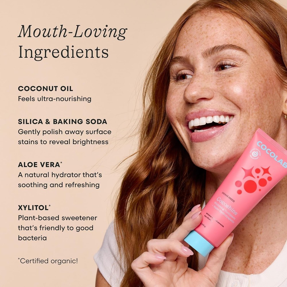 Cocoshine Teeth Whitening Toothpaste by , Nano-Hydroxyapatite Toothpaste, Non...