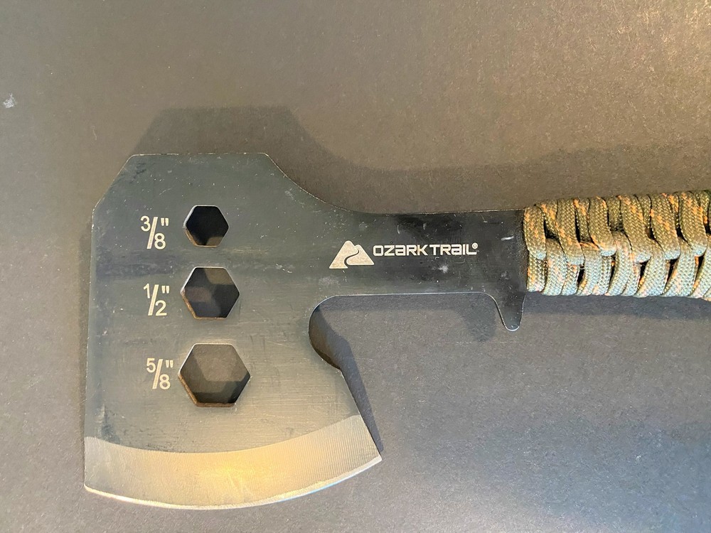 Two Ozark Trail Paracord Axe Hatchets