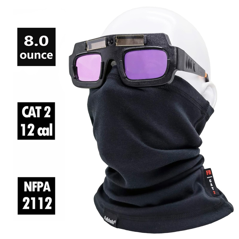 Fullsheild 2pack 12CAL FR Flame Resistant Face Mask One Size, Black-2pack