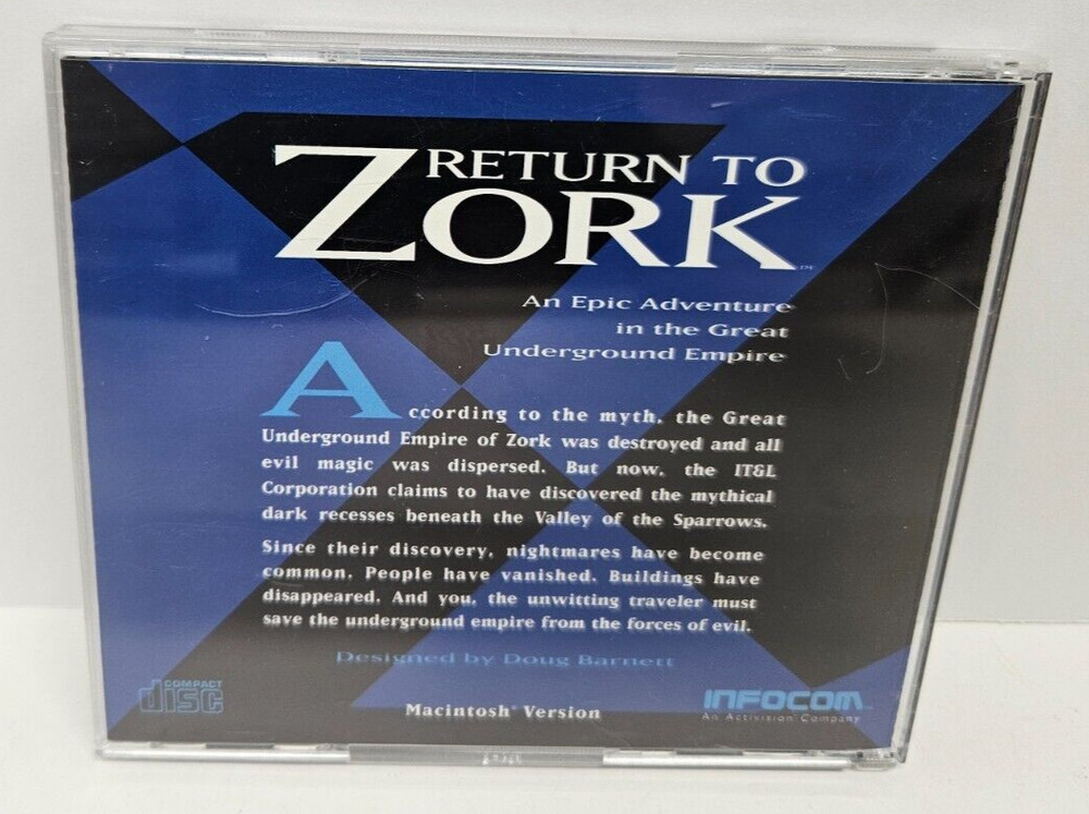 MAC: Return To Zork *FREE SHIPPING*