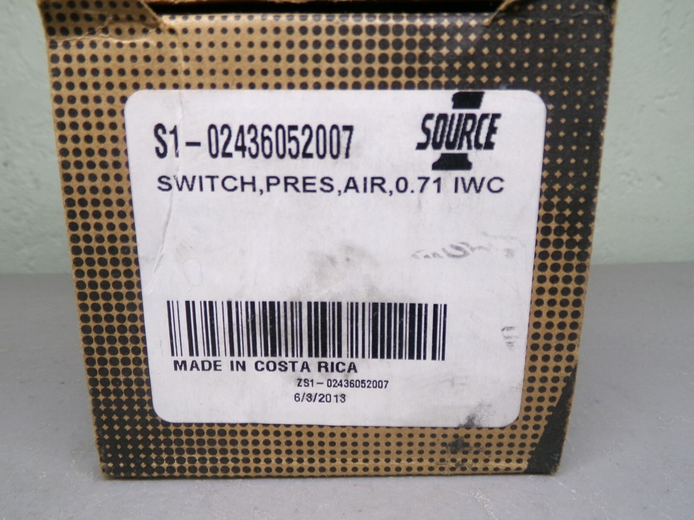 SOURCE 1 S1-02436052007 AIR PRESSURE SWITCH