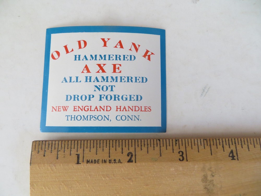 Old Yank Axe Label