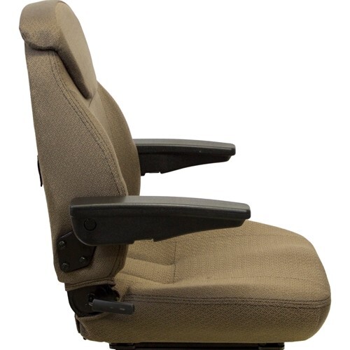 Fits John Deere Loader/Backhoe Seat Assembly - Fits Various Models - Brown Cloth