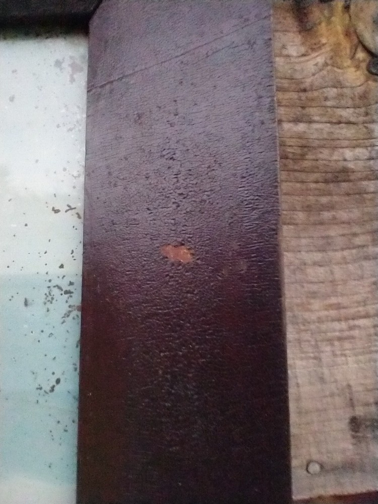 Antique Split Column (two part) Mirror Reverse Painting, Mid 1800s