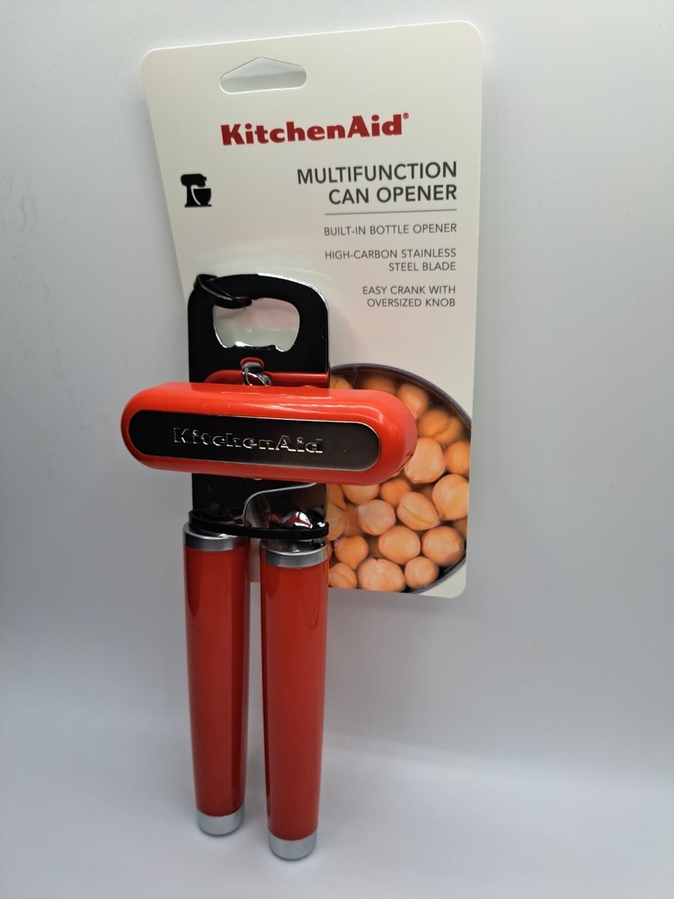 KITCHENAID MANUAL CAN & BOTTLE OPENER GLOSSY CANDY APPLE RED