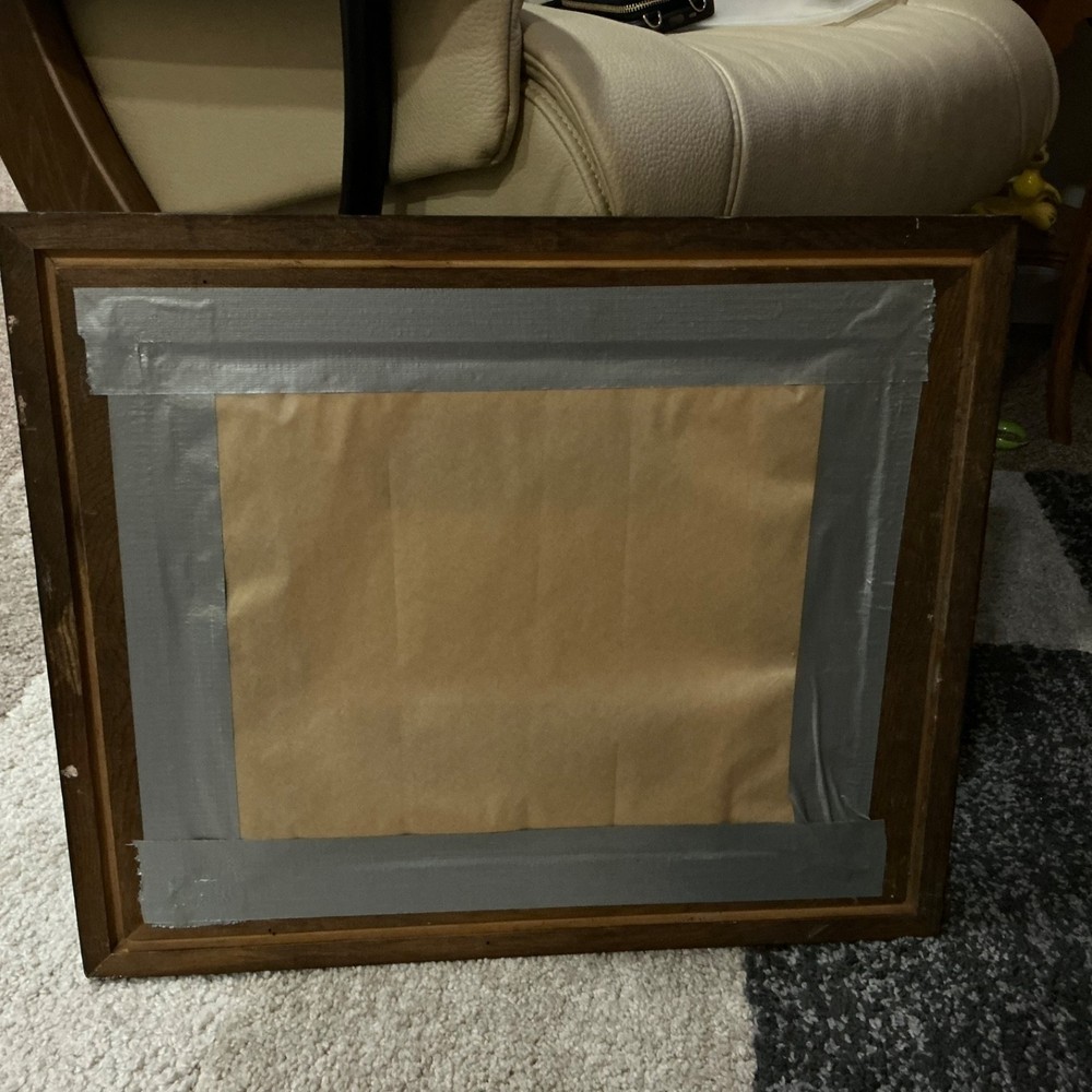 Completed Framed Cross Stitch HARLEY DAVIDSON EVOLUTION 1990
