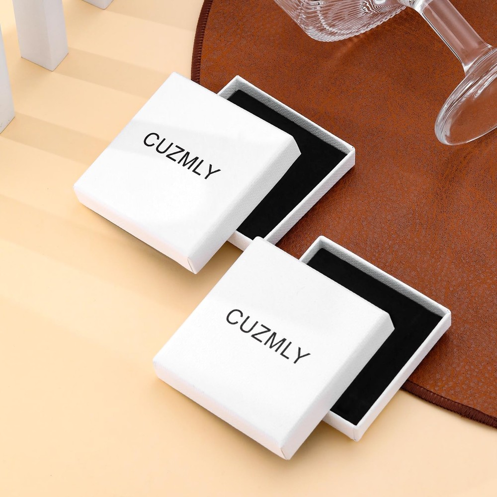 Cuzmly Layered Silver Necklaces for Women, Sterling Silver Stackable Stack Ch...