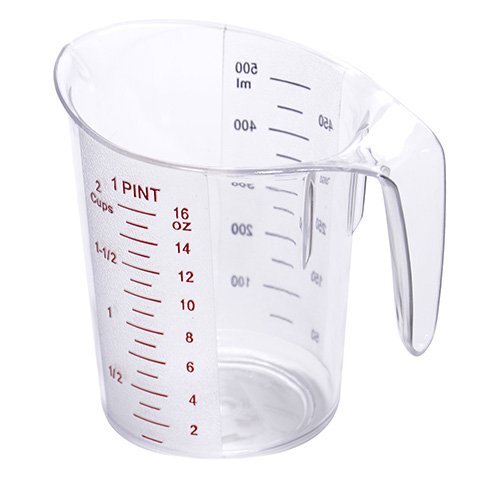 Value Series MEA-50PC Polycarbonate Measuring Pitcher - 1/2 Quart Capacity