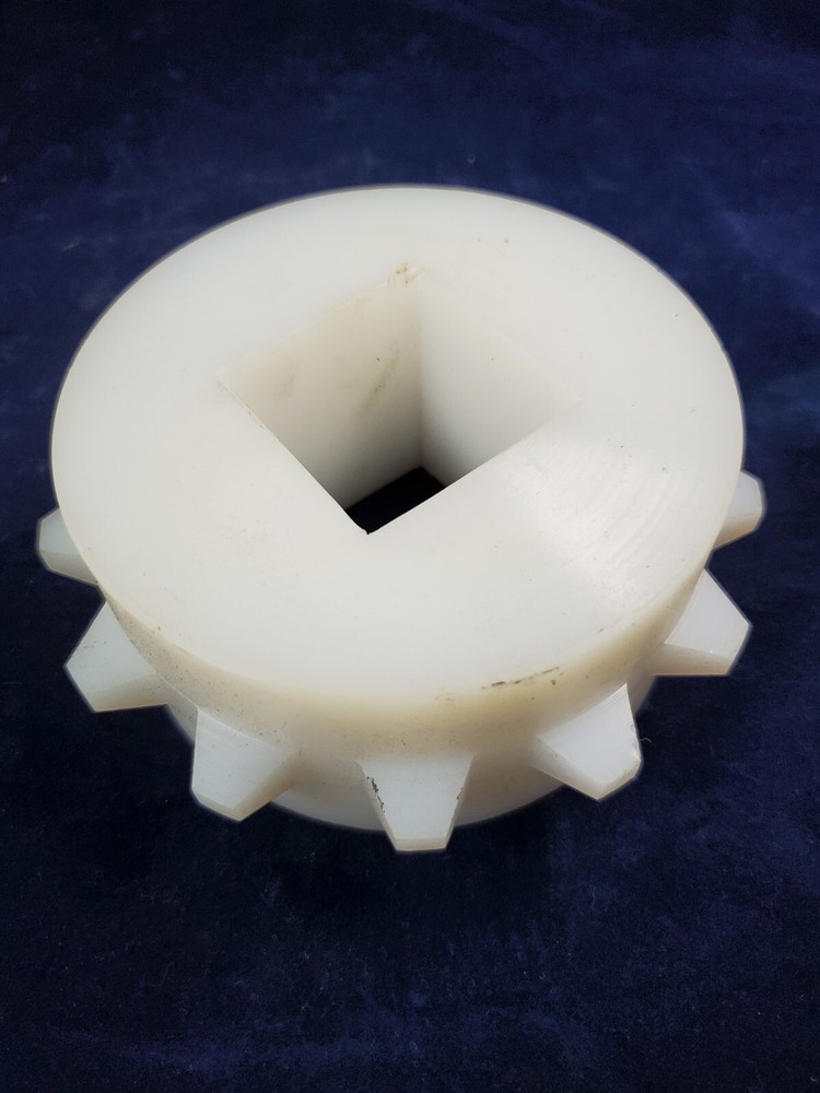 PLASTIC ROLLER CHAIN SPROCKET 13 TEETH 1" PITCH 4" HUB OAD 1-1/2" SQUARE BORE