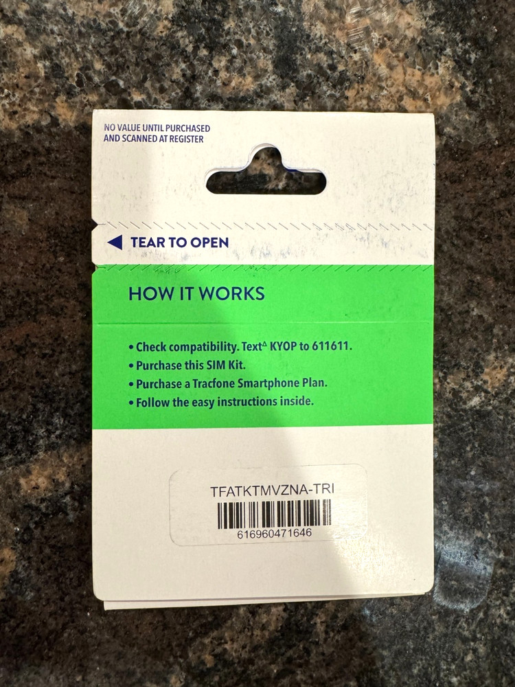 Tracfone Prepaid Sim Card Kit (Universal)