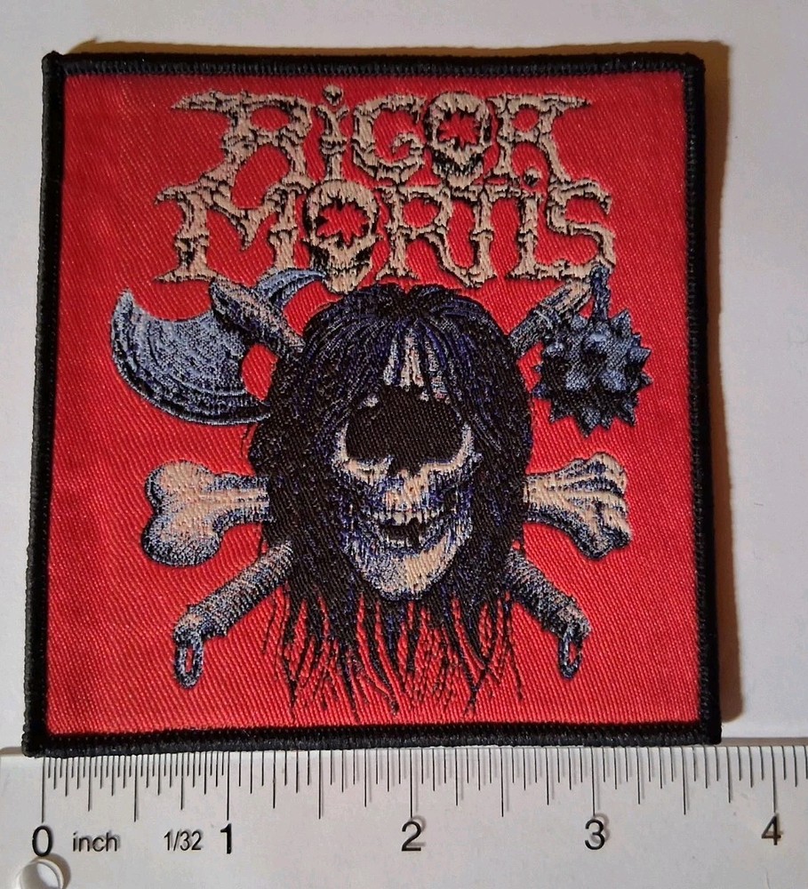 Rigor Mortis Debut Album Woven Patch Thrash Black Border