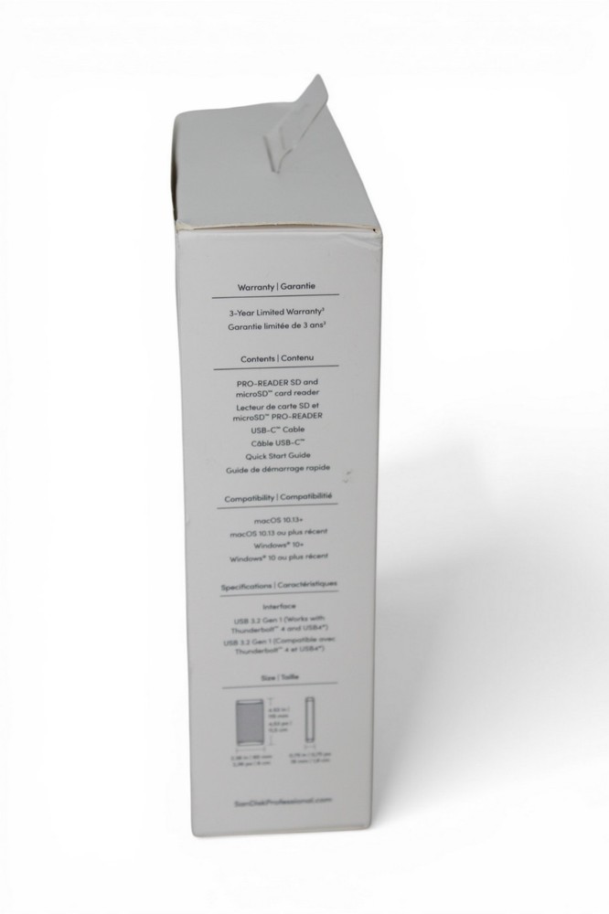 SanDisk Professional PRO-READER SD & MicroSD Reader USB C Works W Pro Dock 4