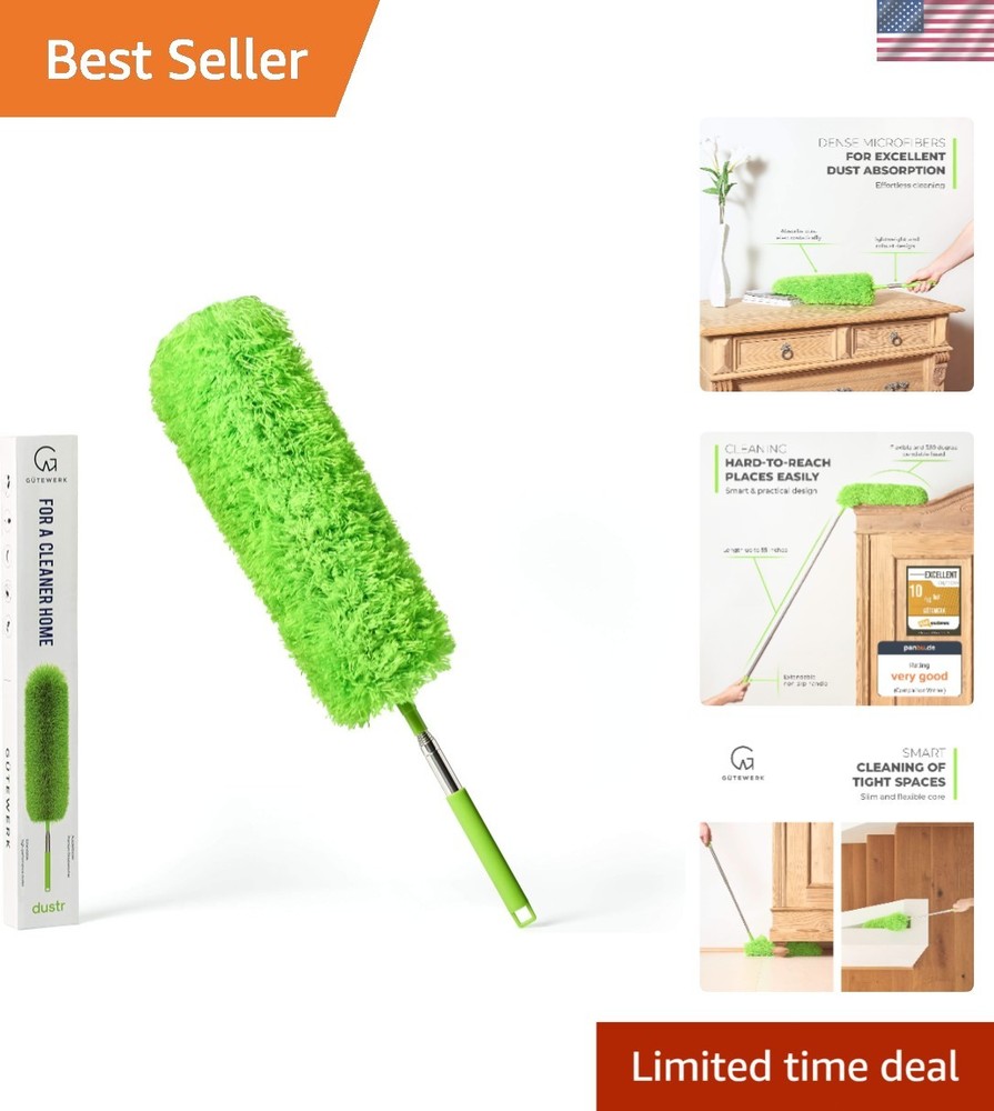 Extendable Microfiber Feather Duster for Dust Ceiling Fan Cobweb Cleaners