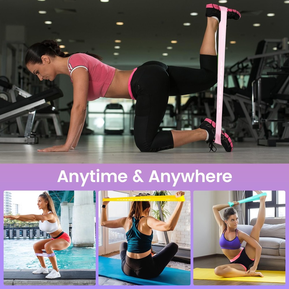 WIKDAY Resistance Bands for Working Out Exercise Loop Bands Workout Bands Set...