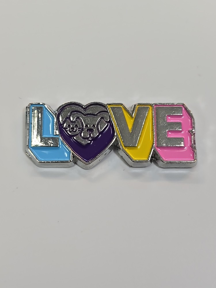 Love Your Pets Cat & Dog Lapel Pin