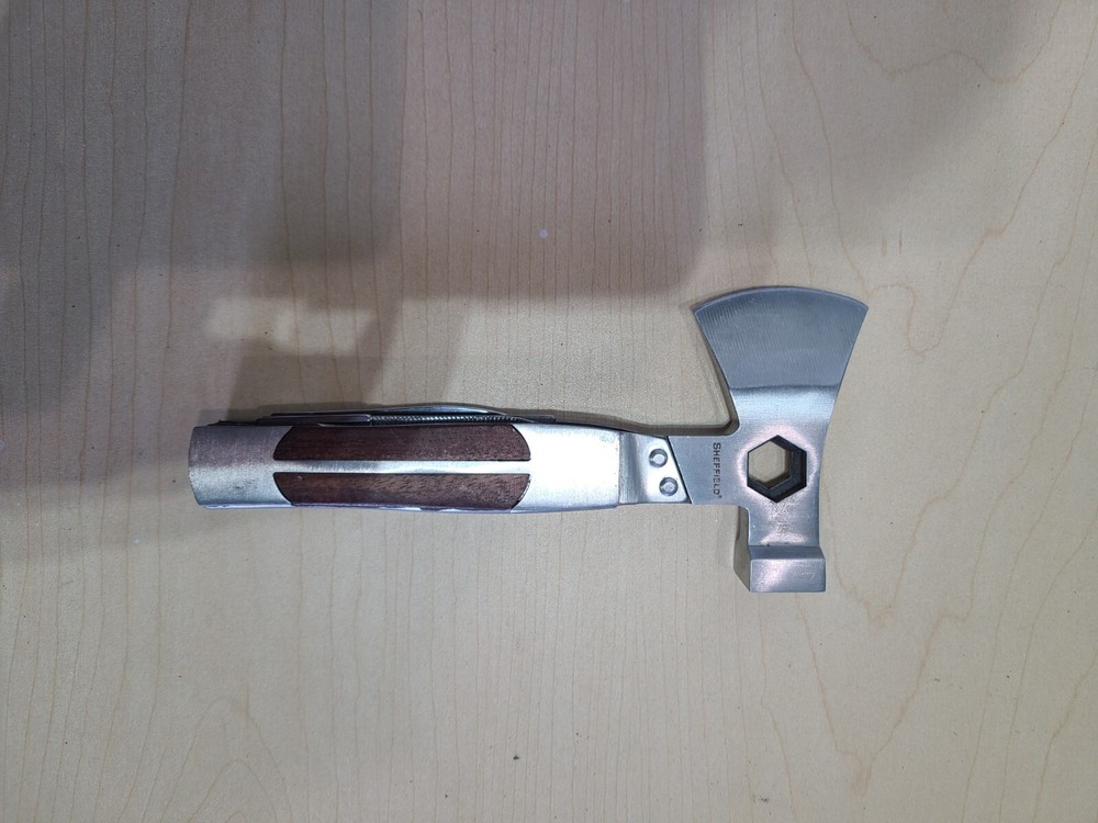 Sheffield Camper Axe-Head Multi Tool, Axe, Hammer, Screwdriver, etc...
