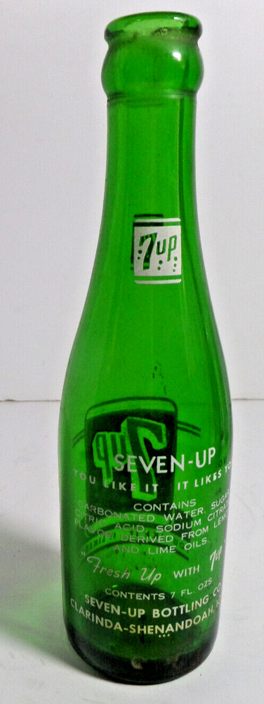 7up bottle 1956? antique EMPTY