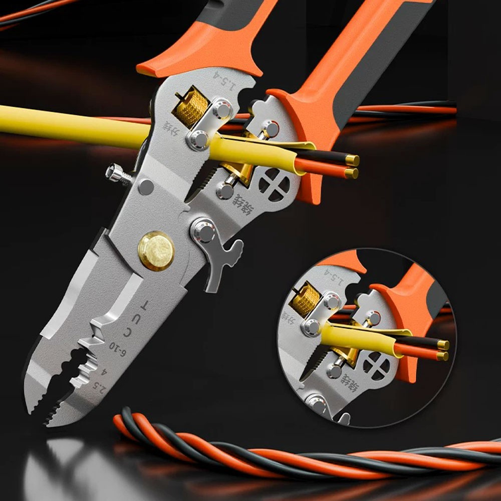 Ultimate 10in1 Wire Stripper: Precision Stainless Steel Multi-Tool for CuttingCW