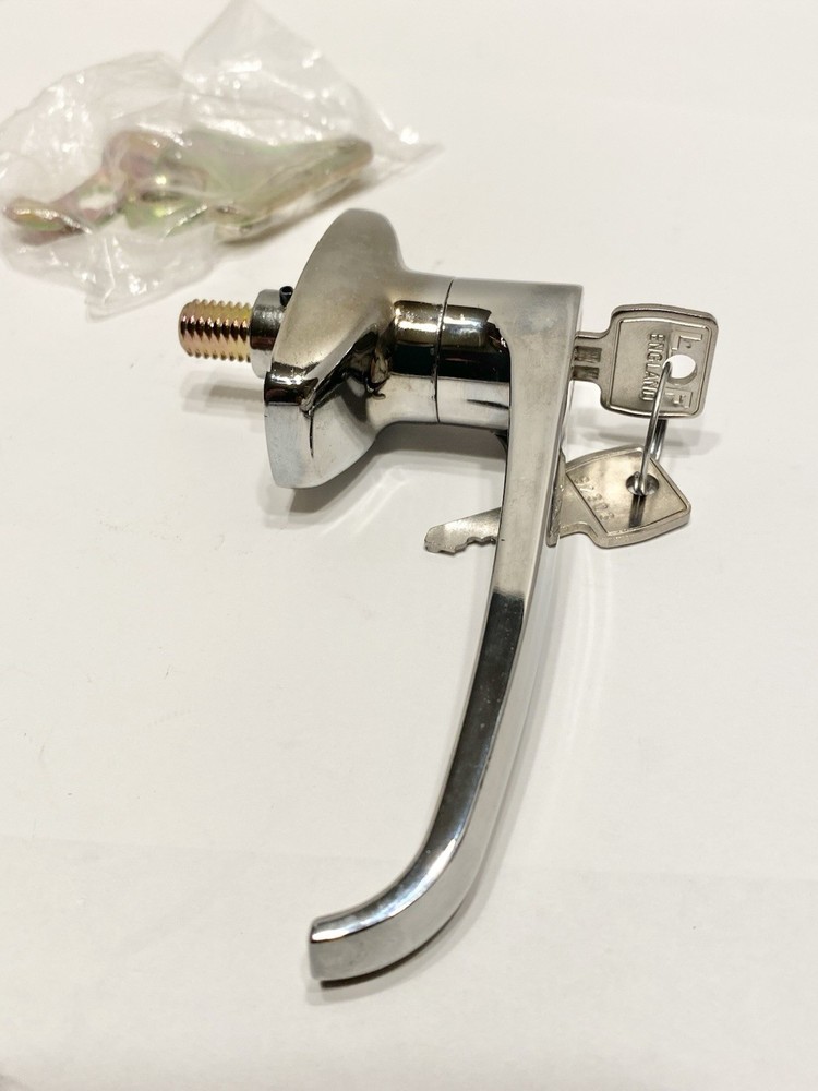 Lowe & Fletcher Chrome Plated Lock, L-Handle, England