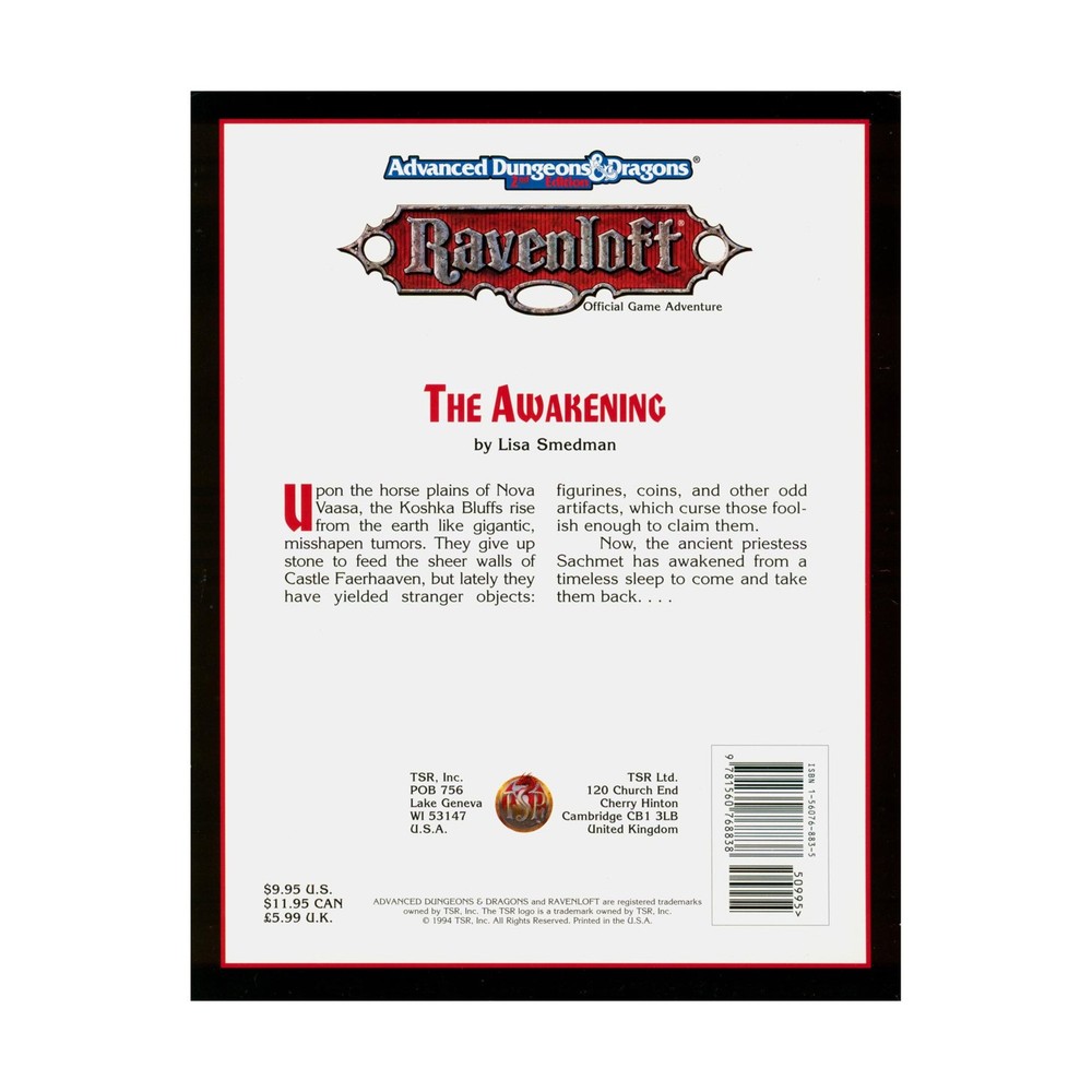 TSR Ravenloft Awakening VG+