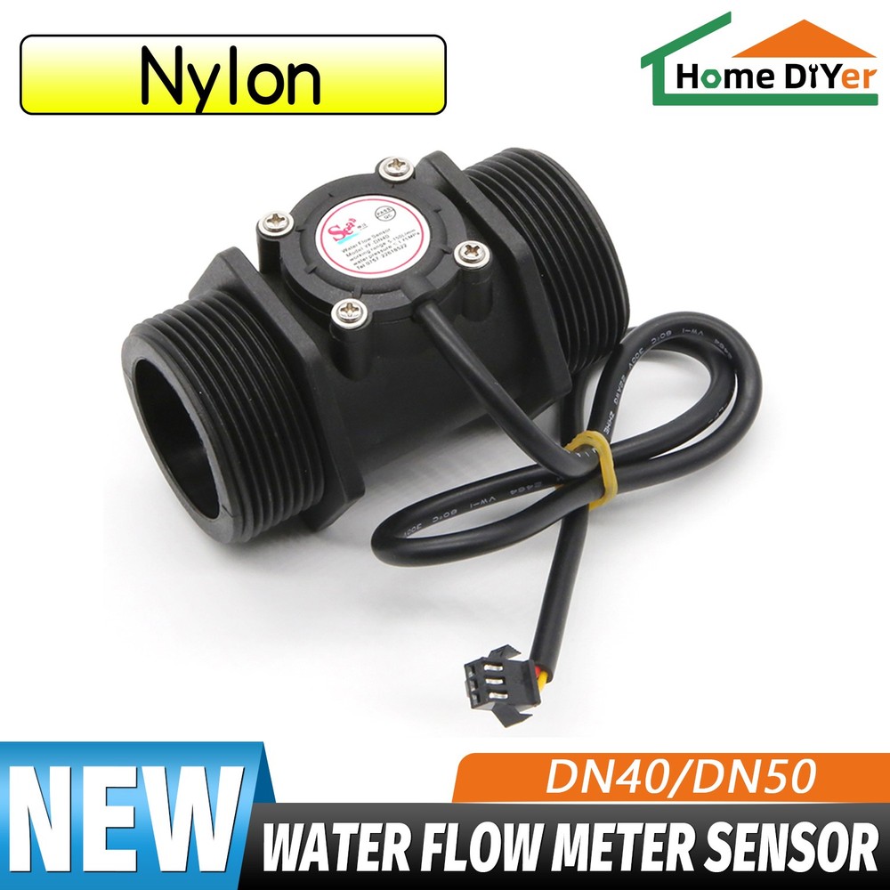 Hall Effect Fluid Liquid Flow Meter Sensor 1-1/2", 2" Water Flow Sensor Meter