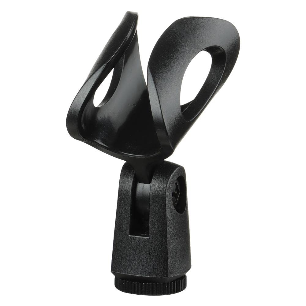 4-Pack Universal Microphone Clip Holder for Handheld Microphones Black