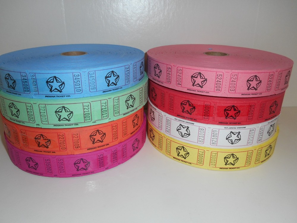 Single Roll Event Party Carnival Tickets - 2000 Star