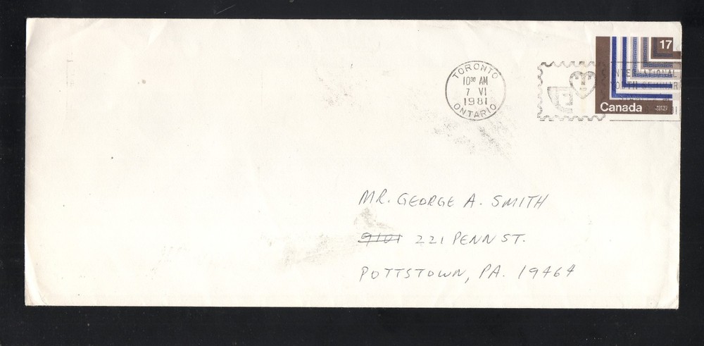 1981 Toronto Ontario Slogan Machine Cancel