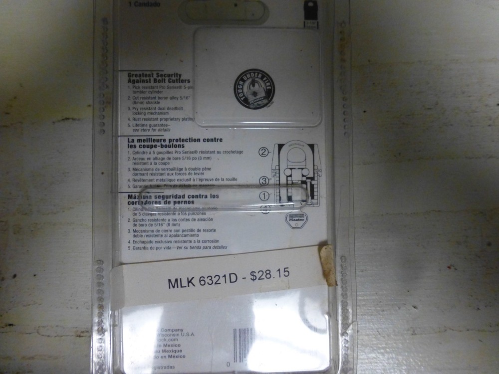 1- MASTER LOCK padlock Pro Series 6321D NEW IN BOX Shrouded