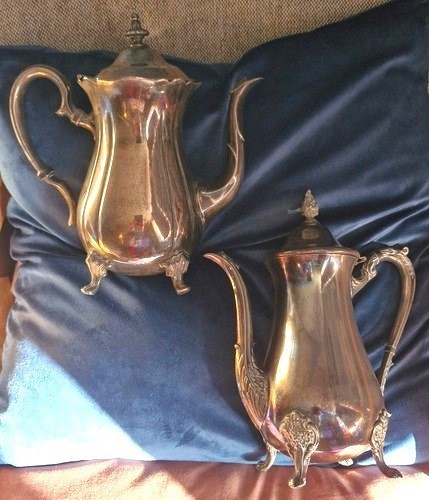2 Silver plated Victorian Tea-Pots