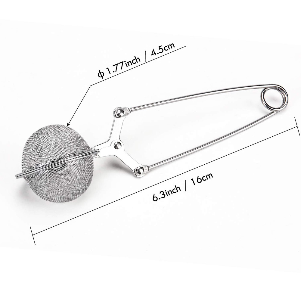 Snap Ball Tea Strainer 3 Pack Premium Stainless Steel Tea Infuser with Handle