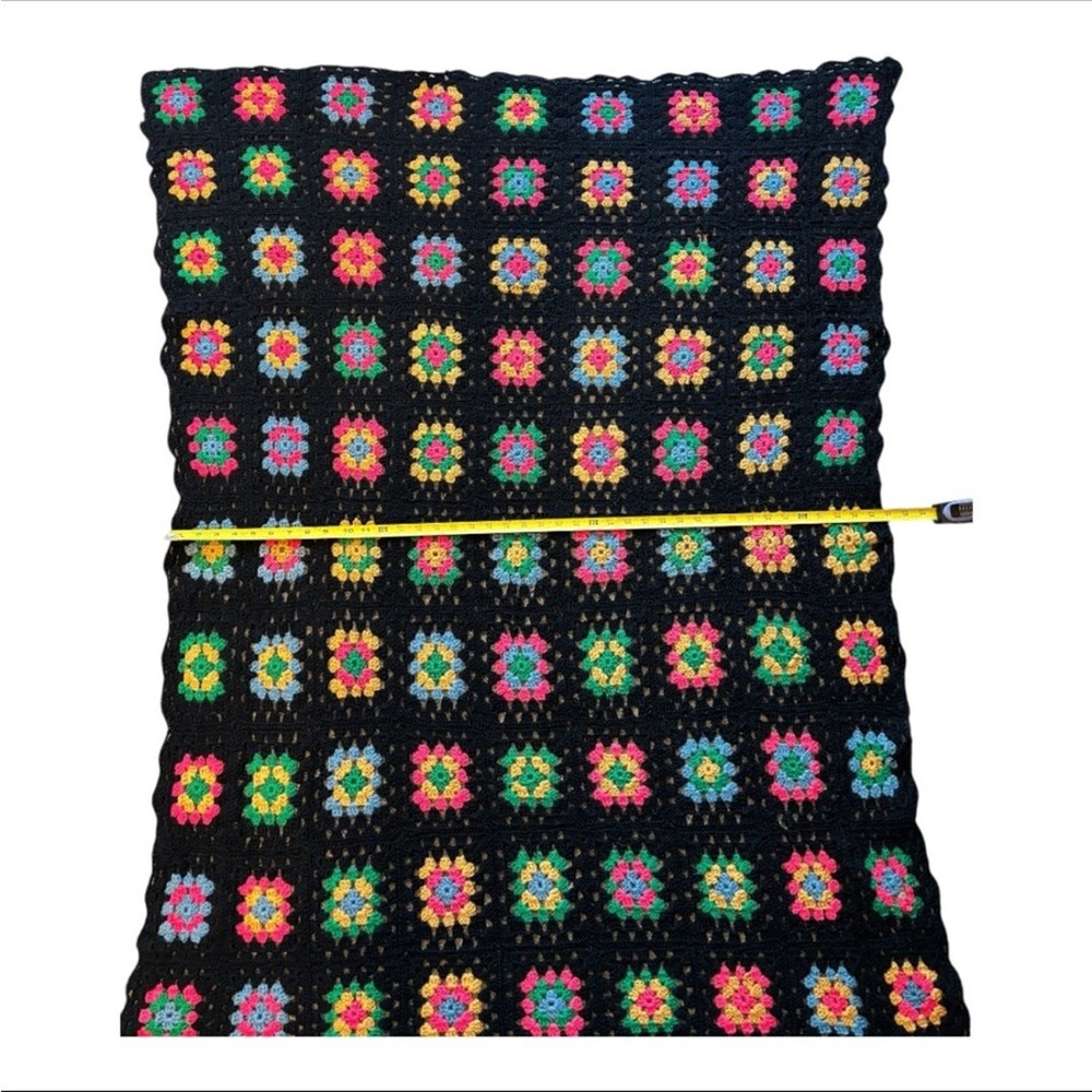 Vibrant Multicolor Crochet Throw Blanket