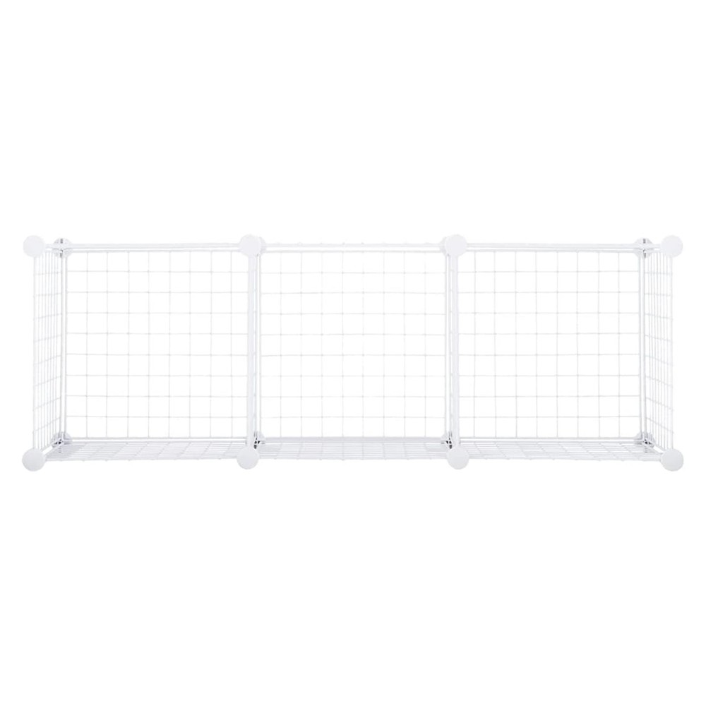 Rubbermaid 3 Piece Storage Stackable Cube Set, Multi-Use Home Organizers, White