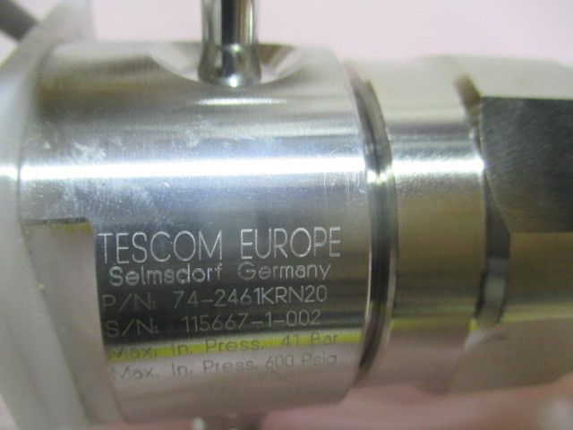 Tescom 74-2461 KRN20, Regulator Valve Assembly, W/ Celerity GFF02A4BVM. 417049