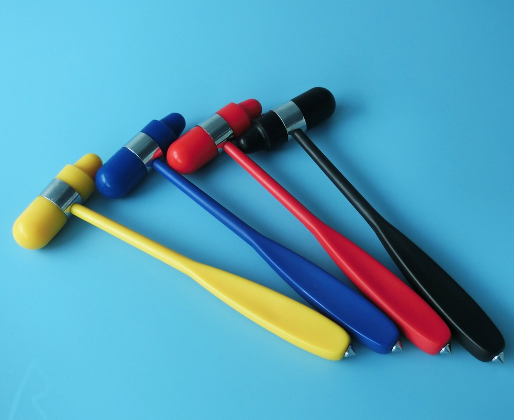 4pcs colour mixture Nerve reflex hammer Plexor percussion clinics hammer nerve