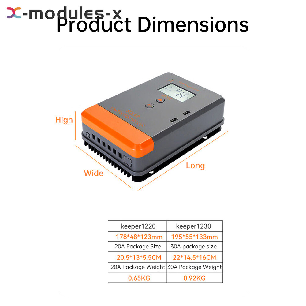 MPPT 30A 20A Solar Charger Controller 12V 24V Solar Panel Regulator LCD Dual USB
